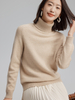 Women Cashmere Turtleneck Saddle Shoulder Sweater