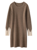 Women 100% Cahmere Round-neck Long Sweater for A/W