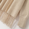 Women 100% Cashmere Long Cardigan With Tassels for A/W