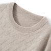 Men 100% Cashmere Crew-neck Pattern Sweater for A/W